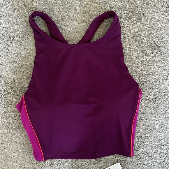 NWT Athleta Cropped Color Block Bikini top - Picture 3 of 11